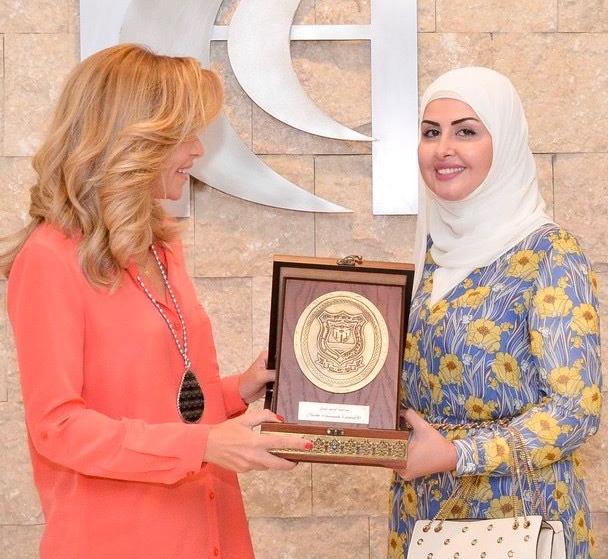 سمو الأميرة غيداء طلال تستقبل الفنان المصري تامر حسني في مركز الحسين للسرطان 